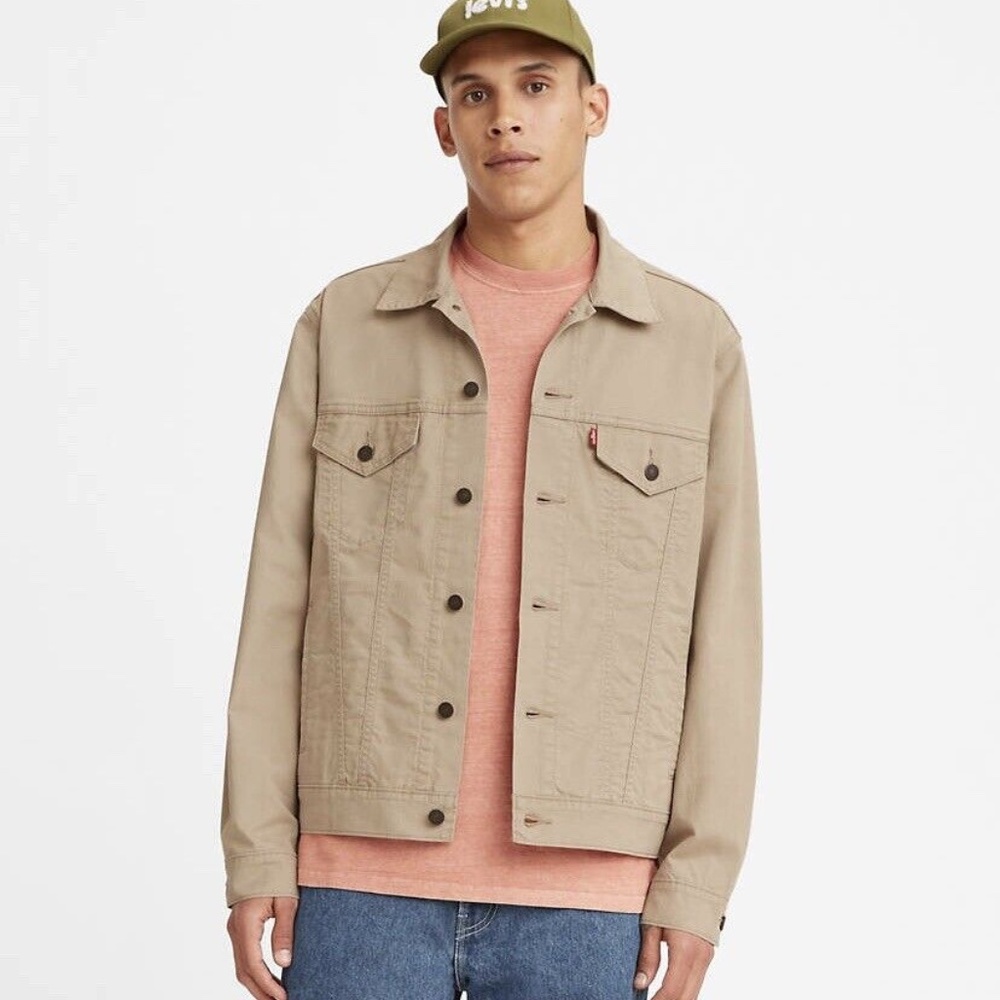 Levi's Premium Vintage Relaxed Fit Trucker Jacket, Men's XL, Haystack Brown